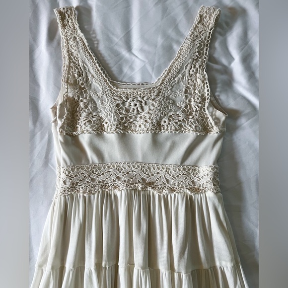 As U Wish White Lace A-Frame Mini Dress Size Small - Picture 6 of 12